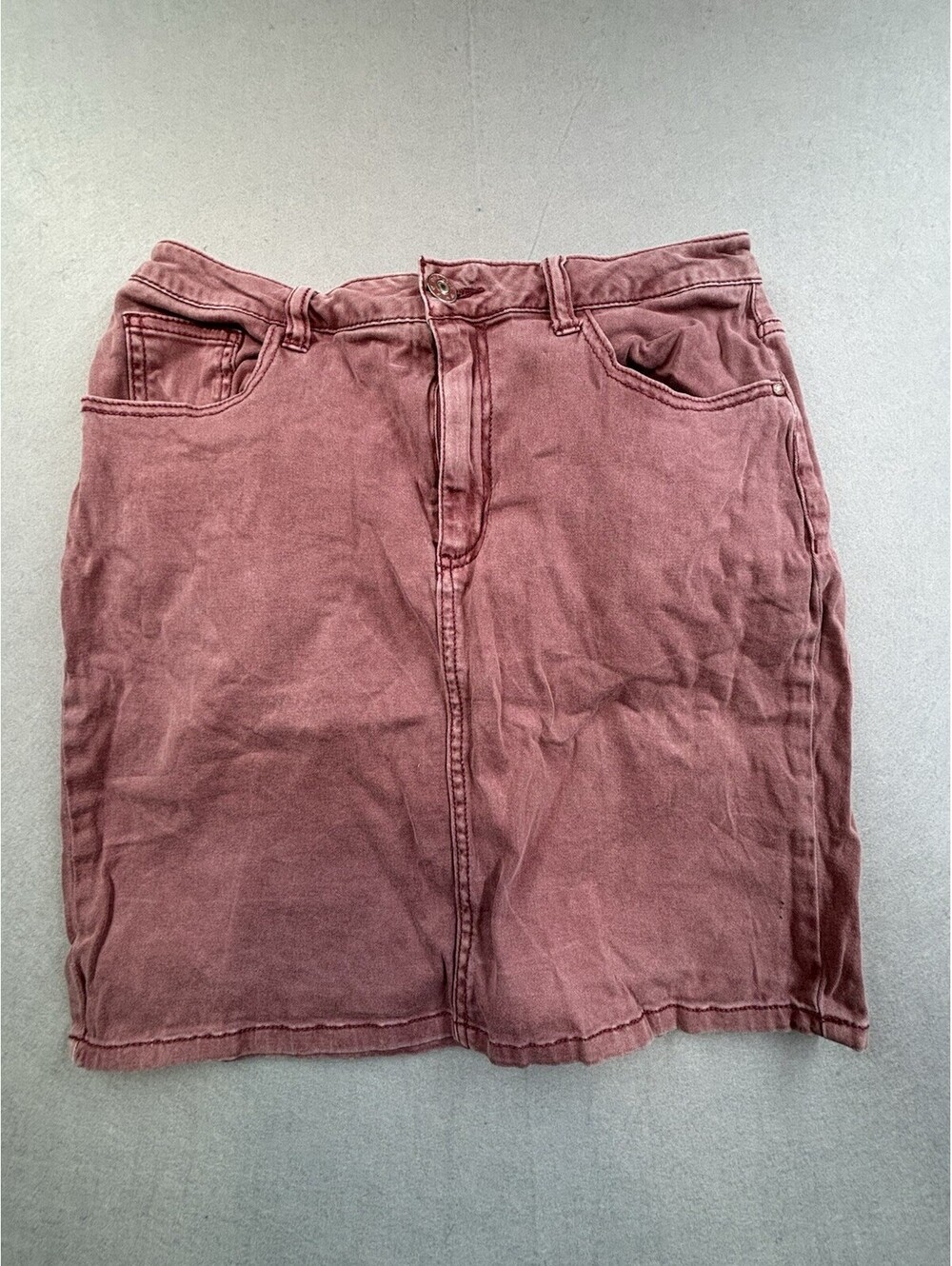 Colosseum Pink‎ Denim Mini Skirt - Size M - 5-Pocket - Dusty Pink/Rose Wash